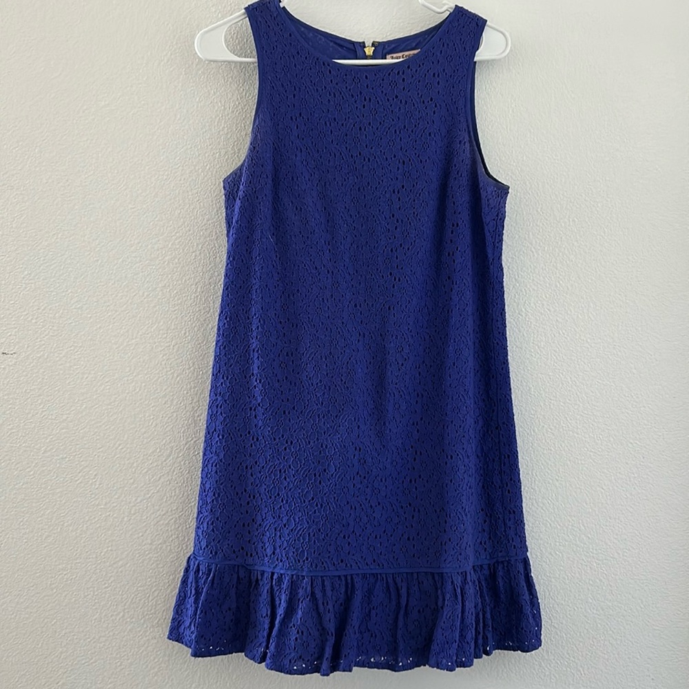 Juicy Couture Women’s Sz 4 Blue Eyelet Dress